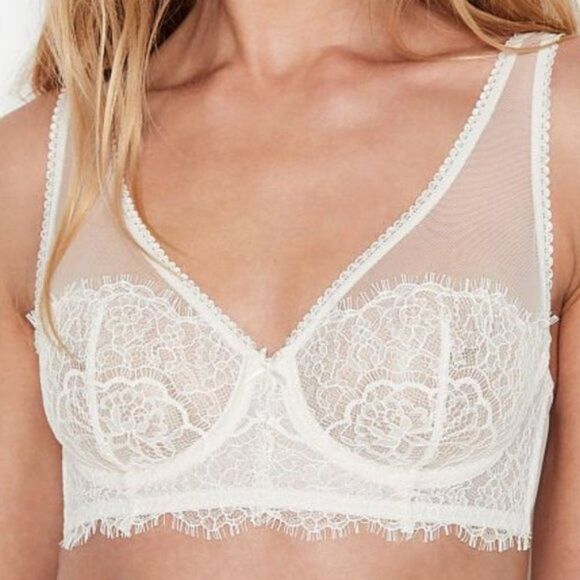 VS Dream Angels  Unlined Full-coverage Plunge Bra - Picture 1 of 9